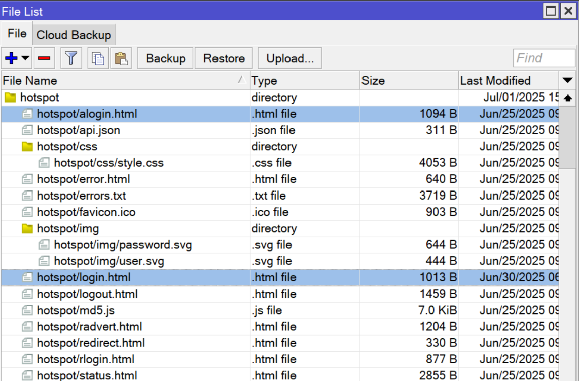 Mikrotik Hotspot Files