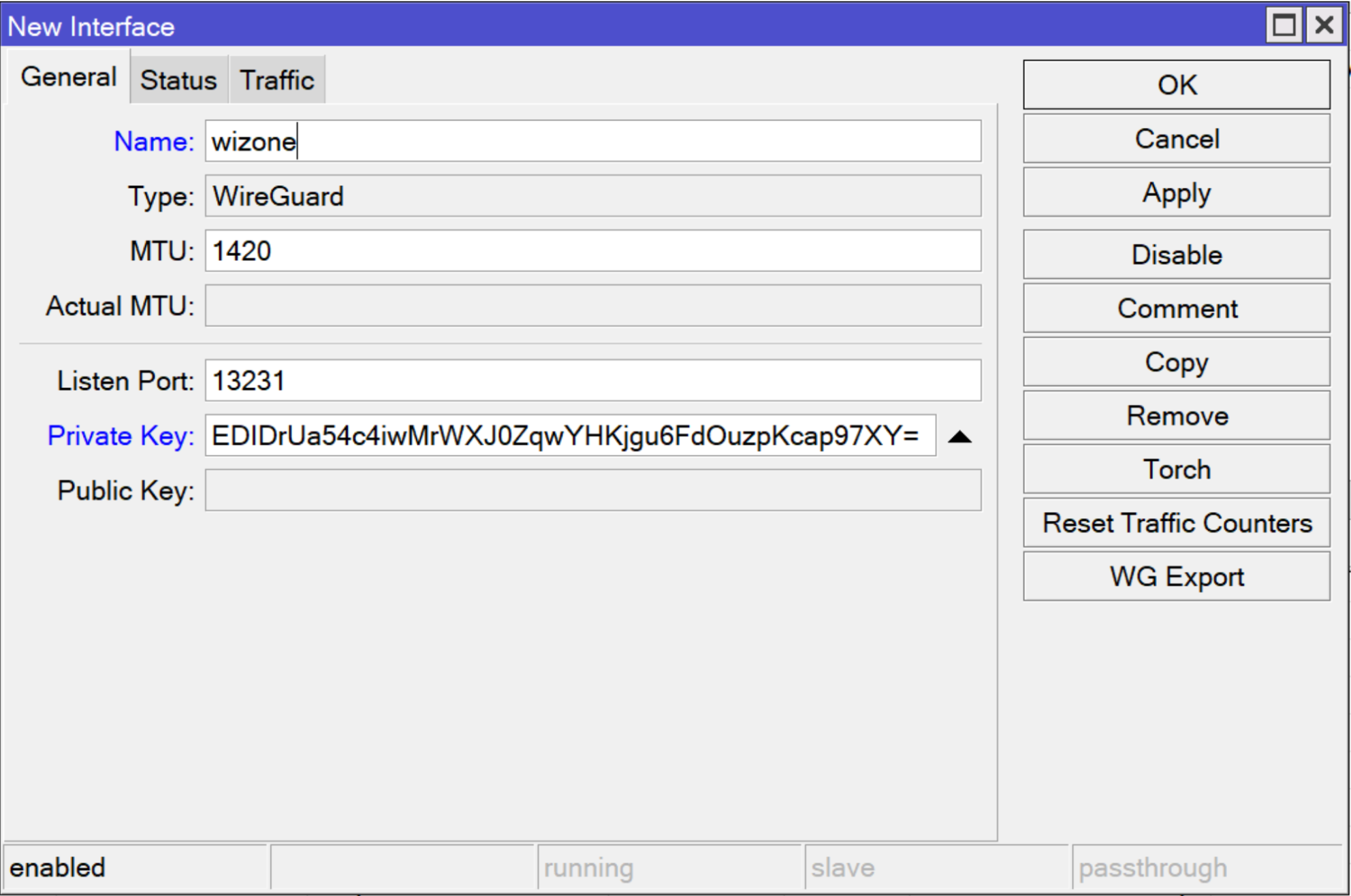 Mikrotik WireGuard Interface Setup
