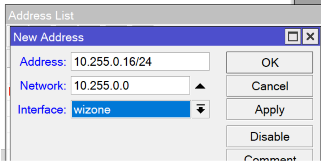Mikrotik WireGuard IP Configuration