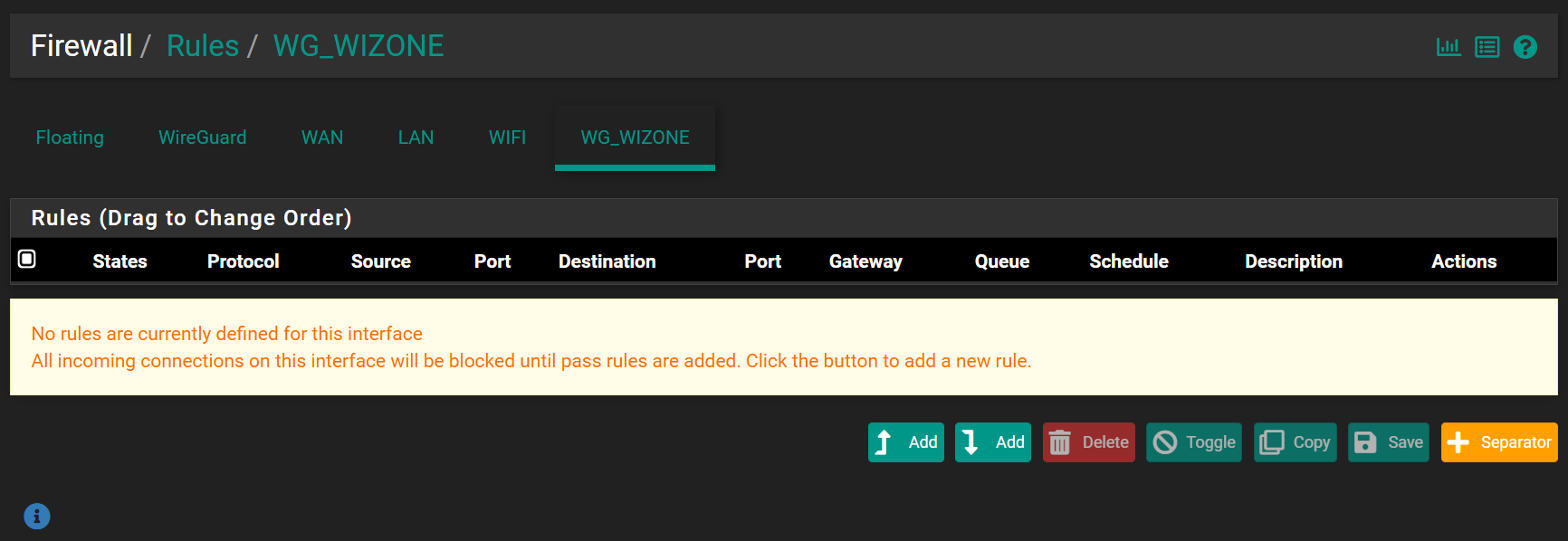 WireGuard Firewall Rule