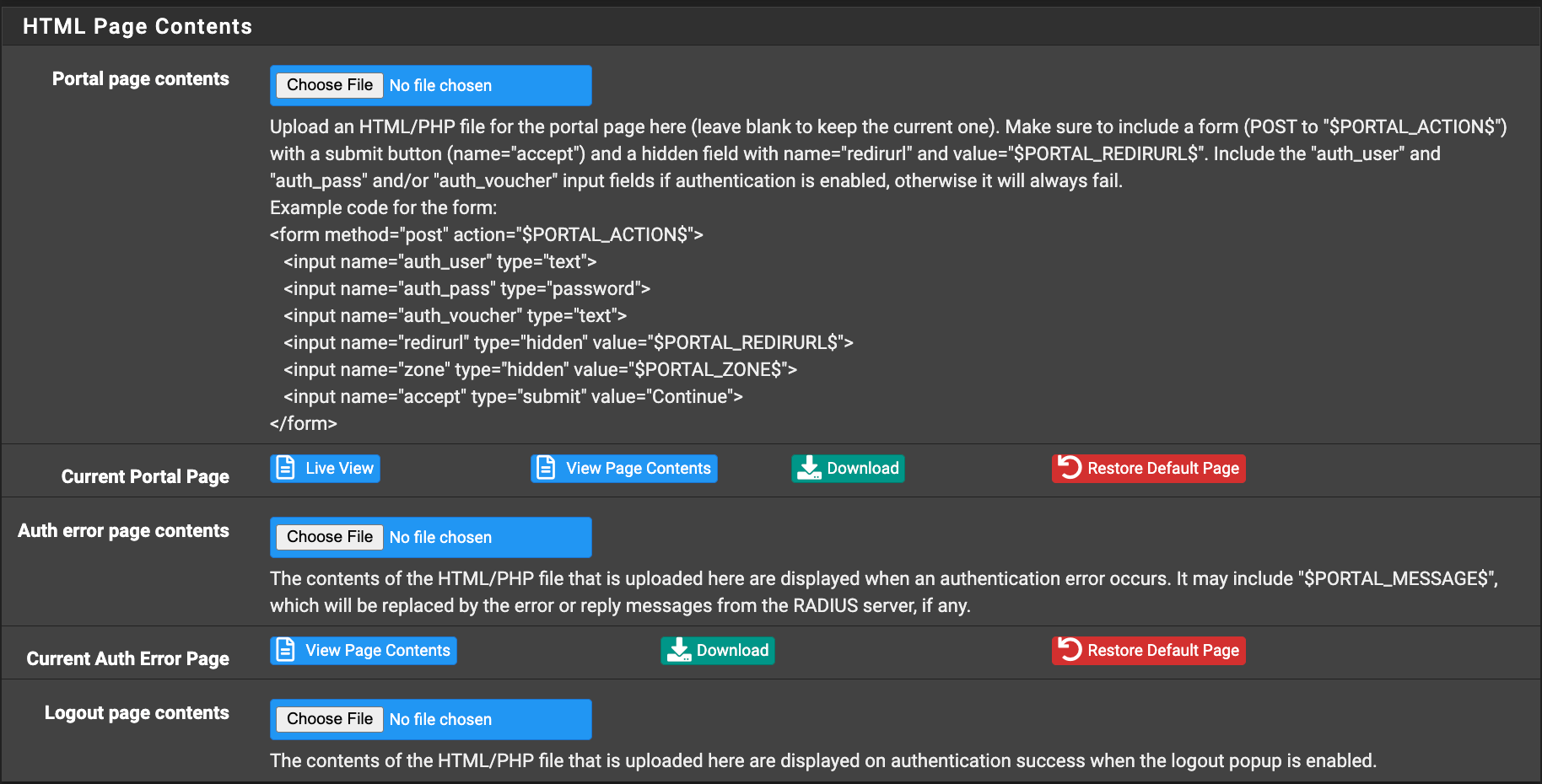 HTML Page Contents Upload