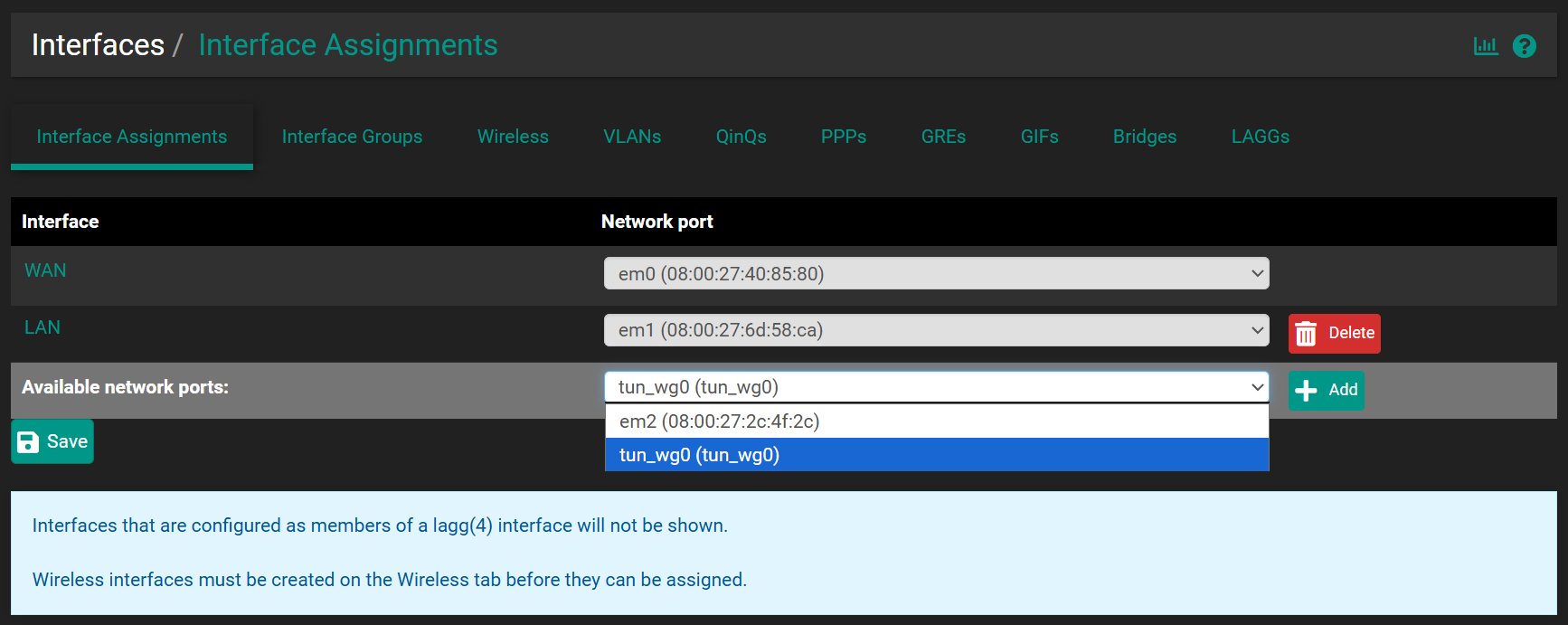 WireGuard Interface Configuration
