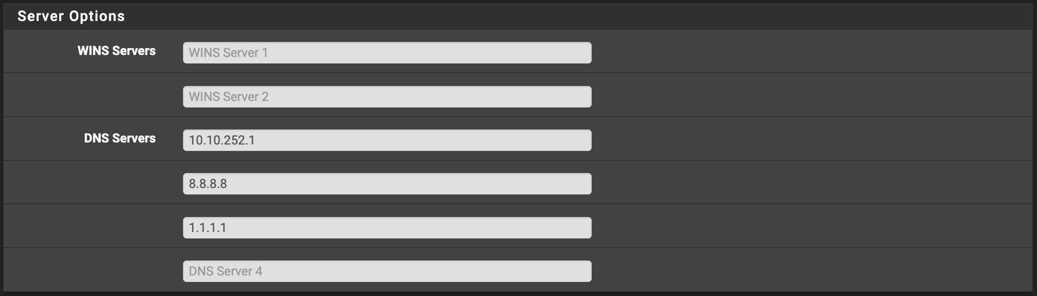 WiFi DNS Configuration