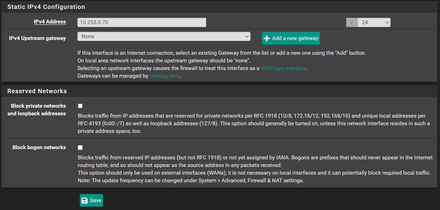 WireGuard Interface Configuration
