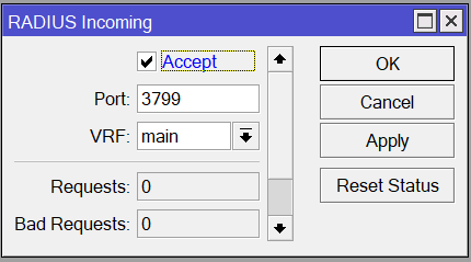 RADIUS Incoming