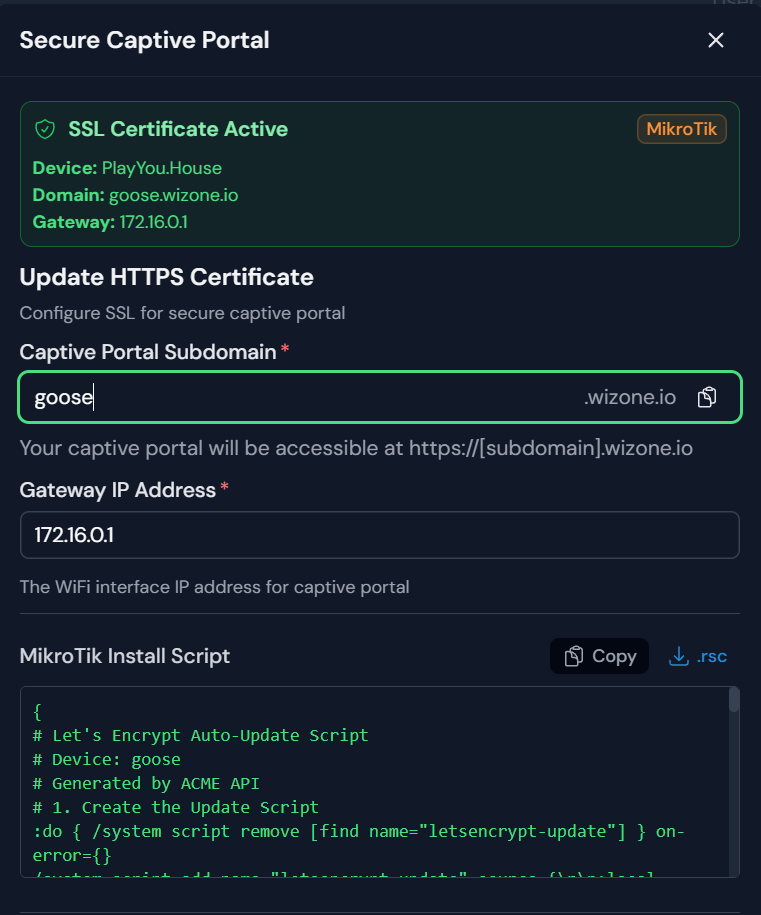 Secure Captive Portal